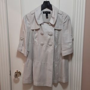 🛍 100% linen trench style jacket